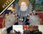 The Armada Portrait of Elizabeth I and an image of her funeral procession
