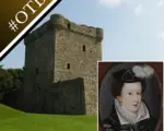 A photo of Lochleven Castle and a portrait of Mary, Queen of Scots